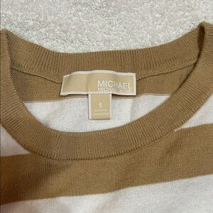 Michael Kors Men's Brown and White Crewneck Sweater